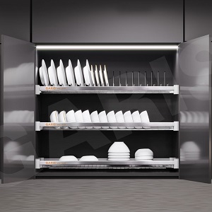 Giá bát đĩa cố định 3 tầng Inox304 GARIS GBE78 GBE79